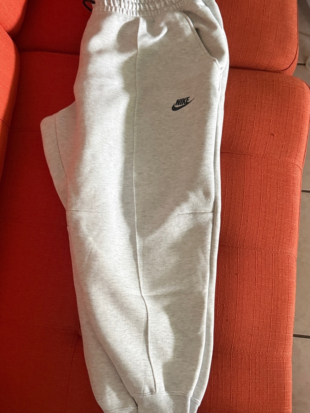 Nike Women Light Gray Fleece Joggers
